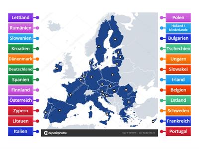 EU Länder (ohne Malta, Luxemburg, Griechenland, keine Nadel mehr vorhanden)