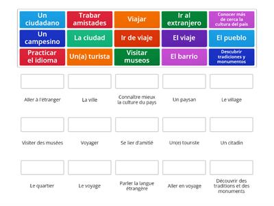 A jugar con el vocabulario de la secuencia 1 : el pueblo, el barrio, la ciudad