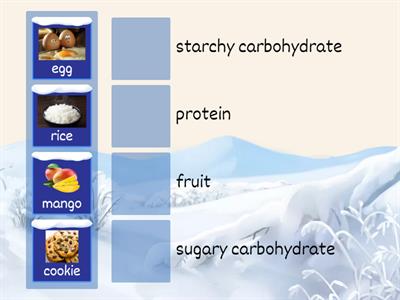 Health & Growth : Match the food with the food group.