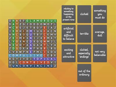 C2 Masterclass U1 - Adjectives for reviews (Wordsearch)