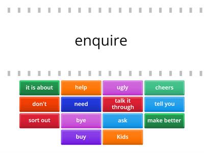 Match the formal and informal words - Teaching resources