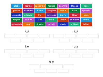 Long Vowels - Magic/Bossy 'e'