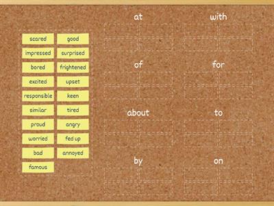 Adjectives with prepositions (1)