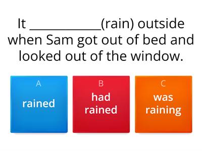  Narrative Tenses/Quiz