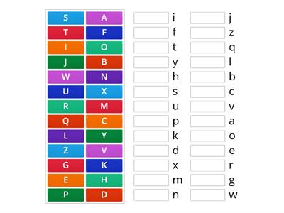 Alphabet - match lower and upper caps