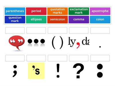 punctuation marks and their names