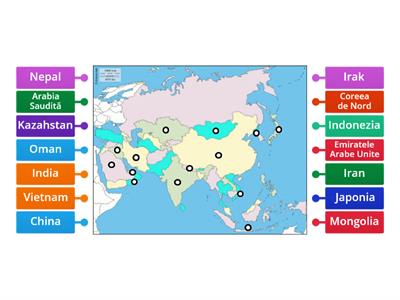 Asia - harta politică