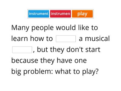 Let's learn an instrument!