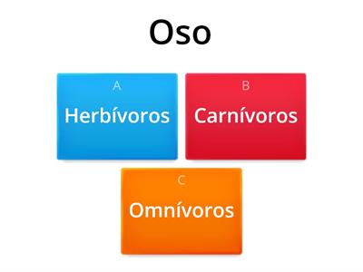 Herbívoros, Carnívoros, Omnívoros