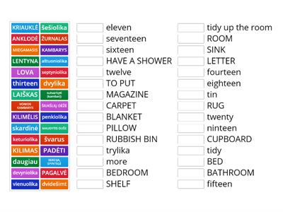 Unit 13 WORD TEST ROOMS 