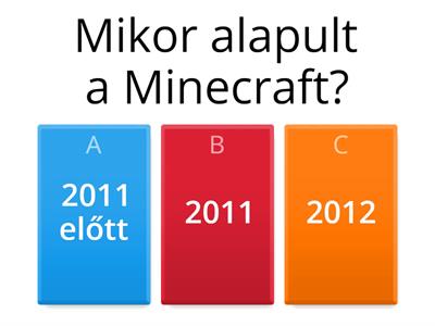 Minecraft kvíz