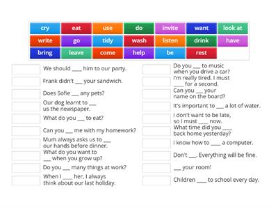 Basic verbs 1 (A1-A2) in context