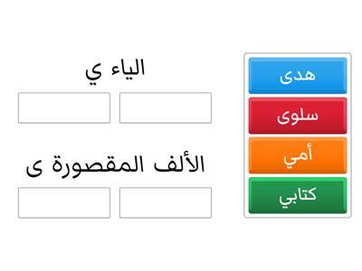 الياء والالف المقصورة