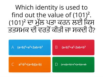 LO(M807) Algebraic expressions and identities