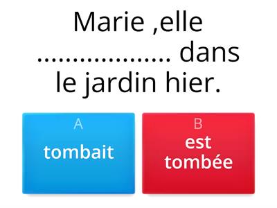 Activité:  Choisissez: Passé composé ou Imparfait 