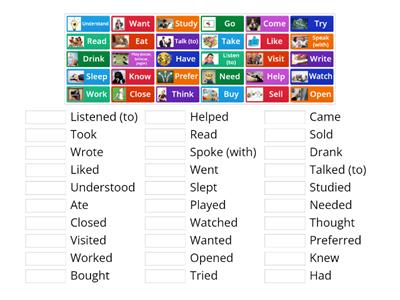 Verb Training Present and Past A1 (Part 1)