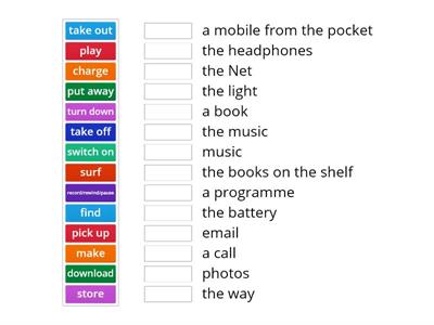 Gadgets verbs