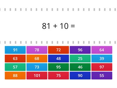 Addition - 2 Digit Numbers + Multiples of 10