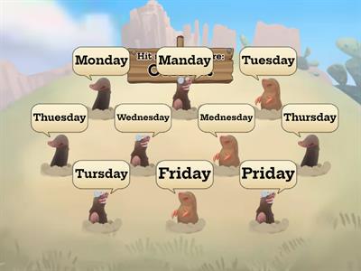 What day is it today? (whack the mole)