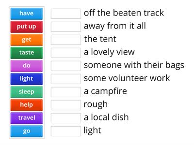 travel related collocations