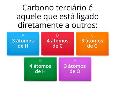 CLASSIFICAÇÃO DE CARBONOS E CADEIAS CARBÔNICAS
