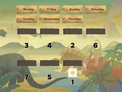 Days of the week in order - newcomers