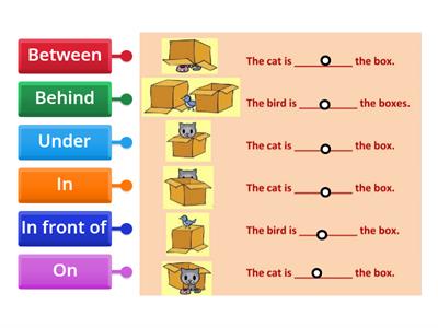 preposition of place