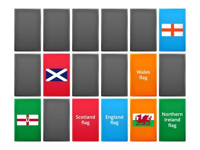 Countries and flags of the UK