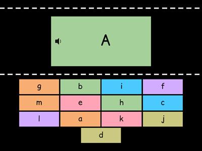 The Alphabet Matching Game 1: A-M