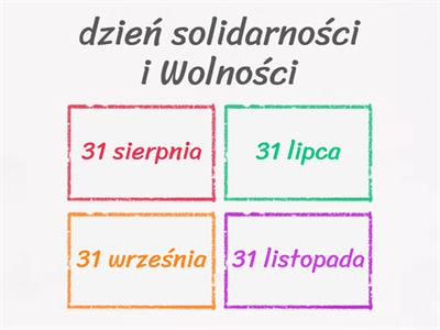 świeta Polski, kalendarz