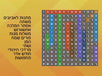 פעילויות לפורים - משאבי הוראה