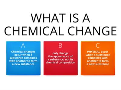  PHYSICAL AND CHEMICAL CHANGES