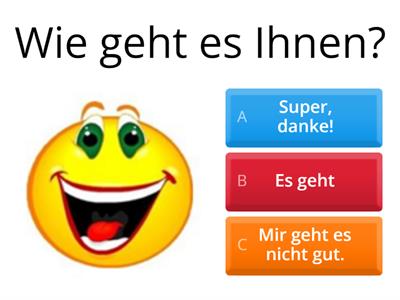 Hallo, wie geht 's ?