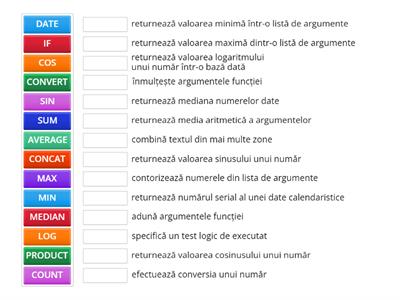   Functii Excel clasa a X a