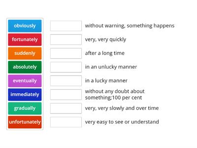 Adverbs for telling stories
