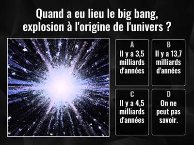 Naissance des éléments dans  l'univers