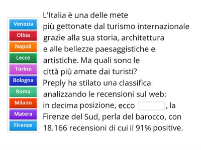 Viaggio - Le città italiane più amate dai turisti: la top 10.