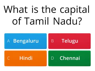 Tamil Nadu quiz!