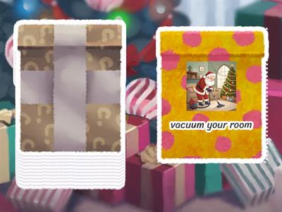 Santa Claus. Household chores. Speaking cards [vk.com:amsevindzh_eng]