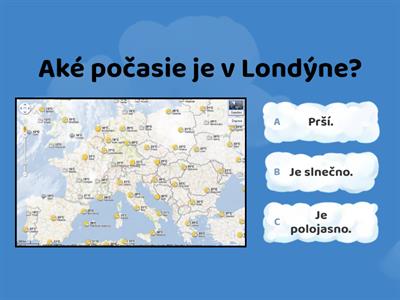 Počasie - mapa Európy