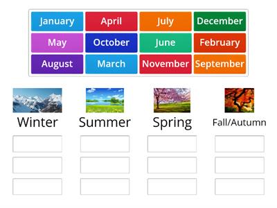 Seasons + Months
