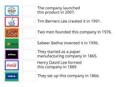 Inventors and Companies (past Simple)