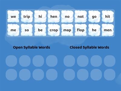 Open syllable / Closed syllable_Group sort