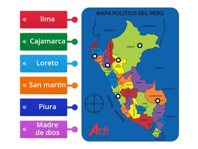 Mapa  politico del peru