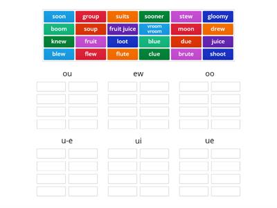 WORD SORT based on The Loot 