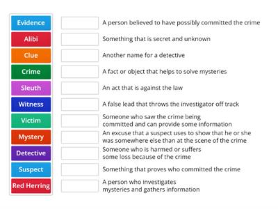 Mystery Vocabulary Match