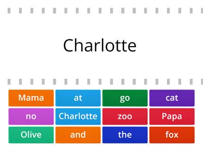 Sight Word Matching - Make the Sight Words Disappear (Charlotte)