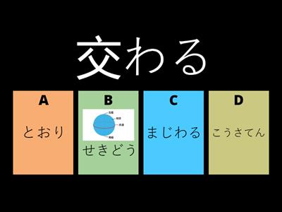 Teste 14 Jlpt N4 　5章　町　交差点　交・通・台・止・色・赤・黄・青