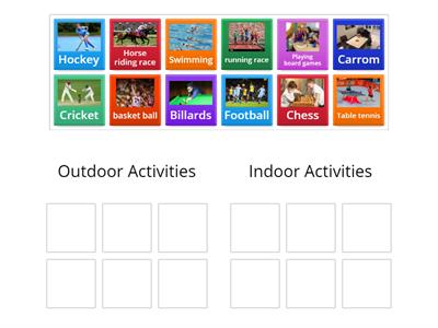 Copy of Indoor vs Outdoor Activities