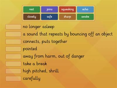 Squeaking Bats Vocabulary Games